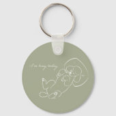 Custom Poodle Keychain - Funny I'm Busy Dog Mom  (Voorkant)