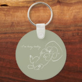 Custom Poodle Keychain - Funny I'm Busy Dog Mom  (Voorkant)
