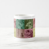 Custom Pop Art Familie Foto Collage Kerst Mok (Center)