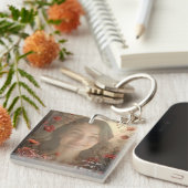 Custom Portrait for Her – Personalized Photo Gift Sleutelhanger (Voorkant Rechts)