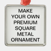 Custom Premium 2" Square Christmas Tree Ornament (Voorkant)