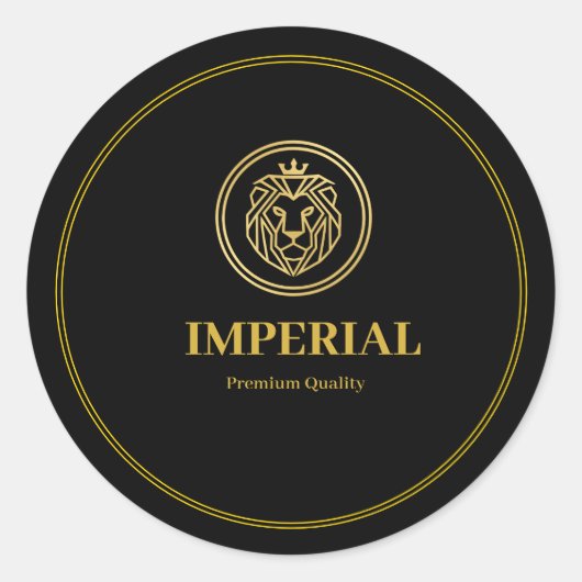 Custom Premium Round Business Logo Sticker (Voorkant)