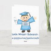 Custom Preschool / Kindergarten Boy Graduation Kaart (Achterkant)