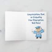 Custom Preschool / Kindergarten Boy Graduation Kaart (Binnen)