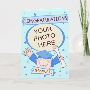 Custom Preschool / Kindergarten Boy Graduation Kaart