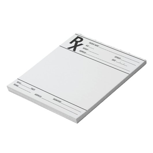 Custom Prescription Pad for Doctor Pharmacist Rx Notitieblok (Gedraaid)