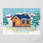 Custom Prettige feestdagen Real Estate Company Gol (Voorkant)