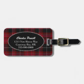 Custom Pride of Wales Tartan Pset Bagagelabel (Voorkant horizontaal)