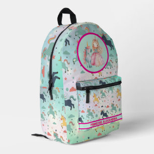 Custom Princess Unicorn Bedrukte Rugzak