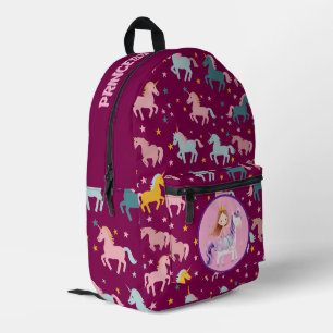 Custom Princess Unicorn Bedrukte Rugzak