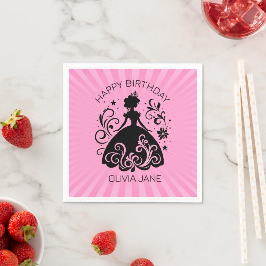 Custom Princess Verjaardagsfeest Servetten (Insitu)