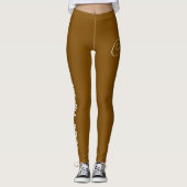 Custom Print Jiu Jitsu Crew Brown Spats Leggings (Voorkant)