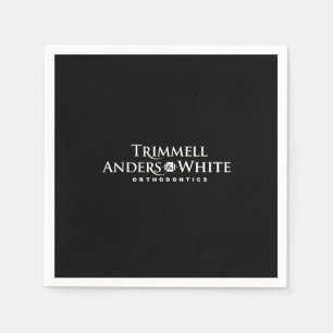 CUSTOM PRINT ORDER voor Kelsey - 20e logo zwart Servet