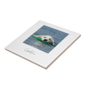 Custom print personalized ceramic dog photo tegeltje (Zijkant)