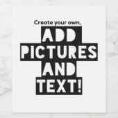 Custom Print WIJNFLES Stick op ETIKETTEN (Enkel label)