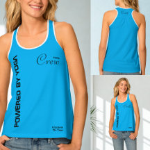Custom Print Yoga Crew Azure Blue
