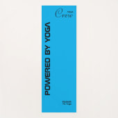 Custom Print Yoga Crew Azure Blue Yogamat (Voorkant)