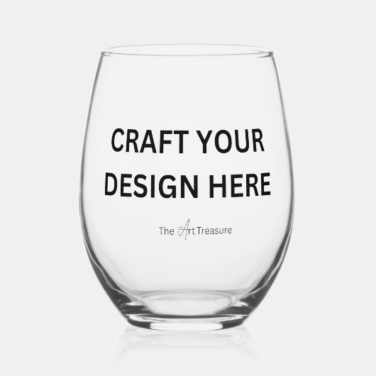 Custom Printed – Upload Your Own Design Wijnglas Zonder Voet (Voorkant)