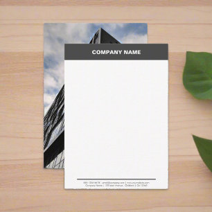Custom Professional Bedrijfsnaam Foto Branded Notitiekaartje