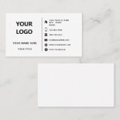 Custom Professional Design Visitekaartje met Logo (Voorkant / Achterkant)