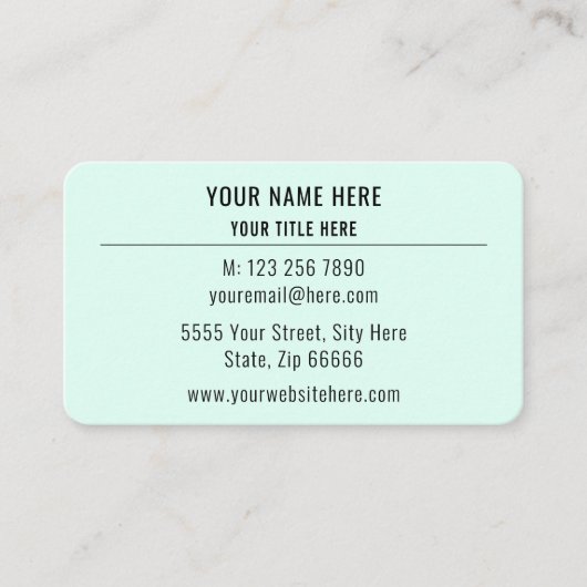 Custom Professional Design Visitekaartje met Logo (Voorkant)