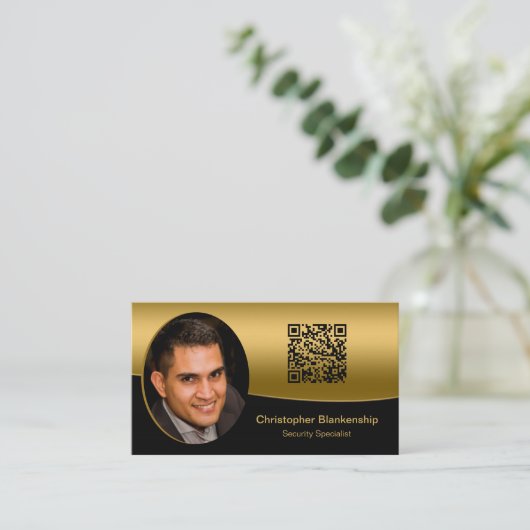 Custom Professional Photo QR Code Visitekaartje (Staand voorkant)