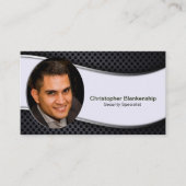 Custom Professional Security Black White Visitekaartje (Voorkant)