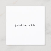 Custom Professioneel Modern Minimalistisch Elegant Vierkante Visitekaartje (Voorkant)