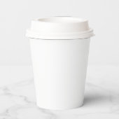 Custom Professioneel Zwart & Wit QR Code Barista Papieren Bekers (Achterkant)