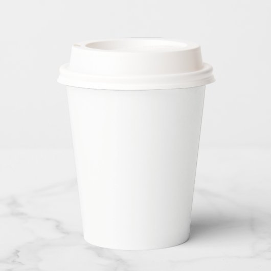 Custom Professioneel Zwart & Wit QR Code Barista Papieren Bekers (Achterkant)
