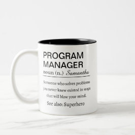 Custom Program Manager Definition Tweekleurige Koffiemok