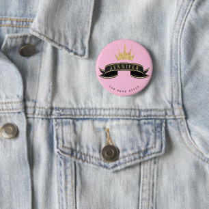Custom Prom Queen Roze Button