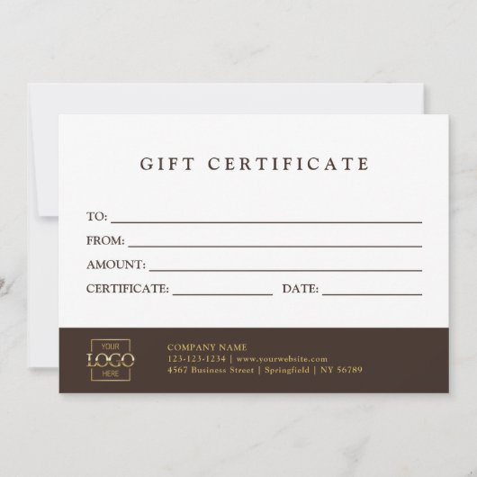 Custom Promotional Gift Certificate Template (Voorkant)