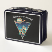 Custom Property of [Name] Robot Dog Lunch Box (Achterkant)