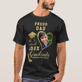 Custom Proud Dad van een klasse van 2025 Afstudere T-shirt
