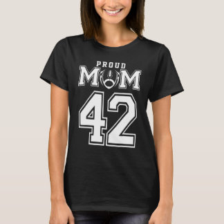 Custom Proud Football Mam Number 42 Personalized F T-shirt