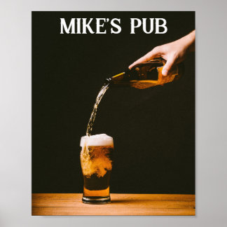 Custom Pub Mancave Poster - Naam toevoegen