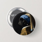 Custom Pug as Popular Iconic Image Ronde Button 5,7 Cm (Voorkant /achterkant)