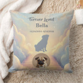 Custom Pug Memorial Pillow – Blue Rainbow Bridge Kussen (Deken)