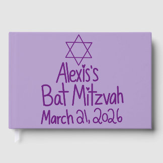 Custom Purple Bat Mitzvah  Gastenboek