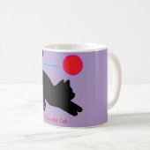 Custom Purple Coffee Mug with Black Cat (Devant droit)