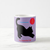 Custom Purple Coffee Mug with Black Cat (Centre)