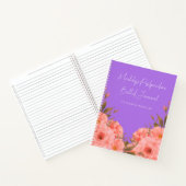 Custom Purple Floral Bullet Journal New Moms (Intérieur)