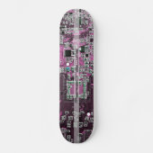 Custom Purple PCB Circuit Board for IT Pros Skateboard (Voorkant)