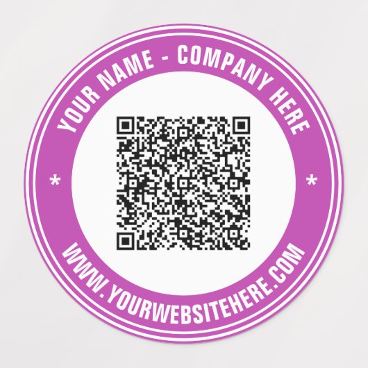 Custom QR Code and Text Business Labels Example (Design 2)
