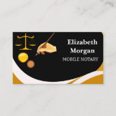 Custom QR Code Business Card for Mobile Notary  Visitekaartje (Voorkant)