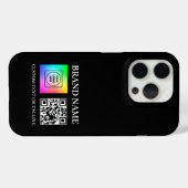 Custom QR Code Business Logo Branding iphone case (Achterkant (horizontaal))