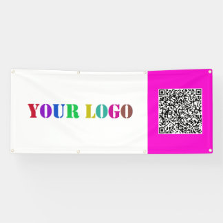 Custom QR Code Business Logo Promotional Banner