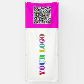 Custom QR Code Business Logo Promotional Banner (Verticaal)