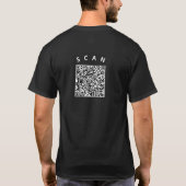 Custom QR Code Info Tekst Uw Eigen Ontwerp T-shirt (Achterkant)